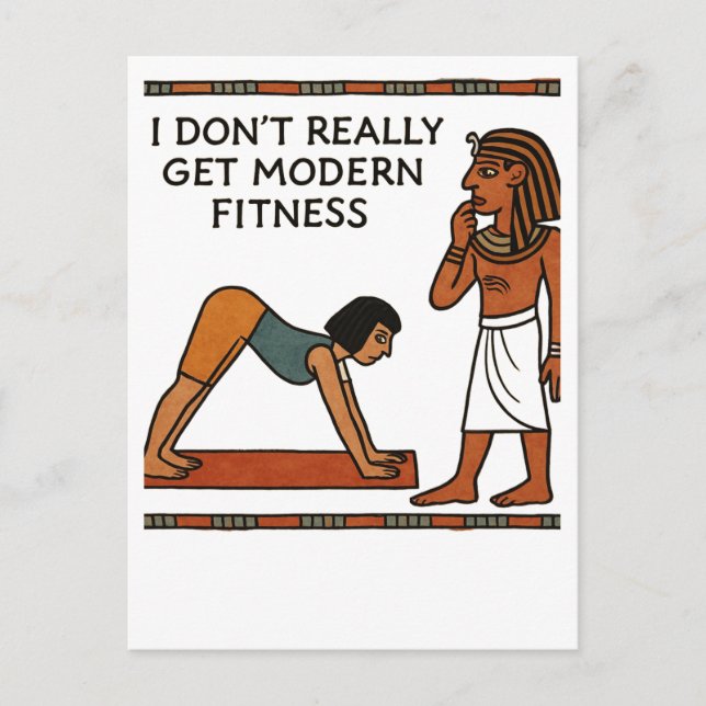 Cartão postal de humor Malhação egípcio engraçado (Frente)