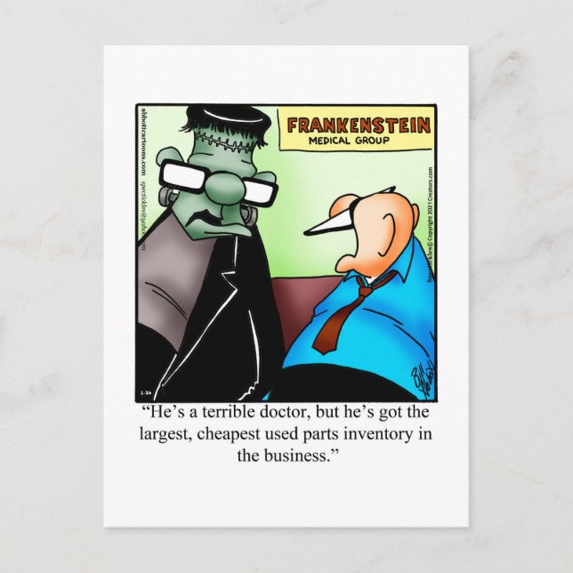 Cartão postal de humor para melhoras (Frente)