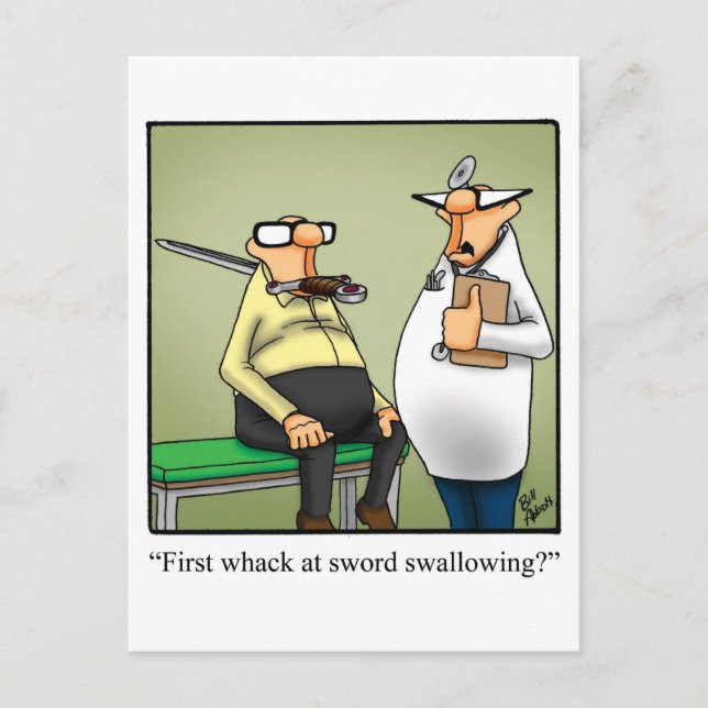 Cartão postal de humor para melhoras engraçado (Frente)