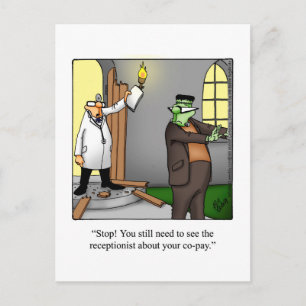 Cartão Postal de Humor para Melhoras "Óculos de Es