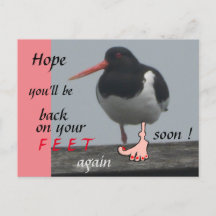 Cartão postal de humor para ostrero se recuperar
