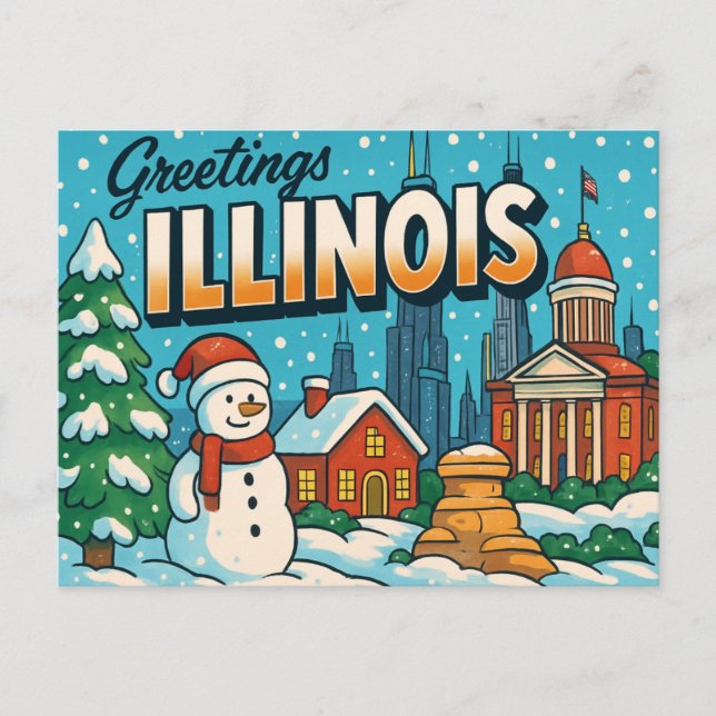 Cartão postal de ILLINOIS (Frente)