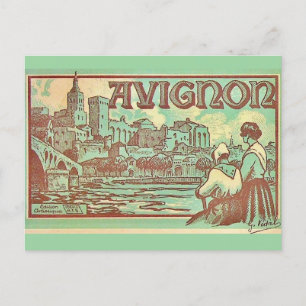 Cartão postal de Ilustração Avignon France