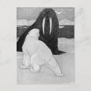 Cartão postal de ilustração clássica