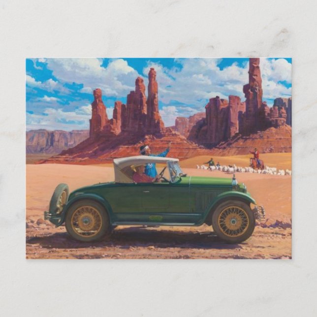 Cartão Postal de Ilustração Vintage (Frente)