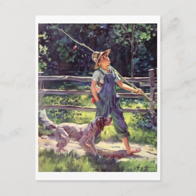 Cartão Postal de Ilustração Vintage (Frente)