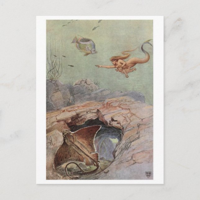 Cartão postal de ilustração vintage (Frente)