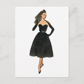 Cartão postal de imagem de moda retrô