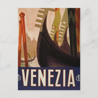 Cartão postal de imagem de viagens vintage Venezia