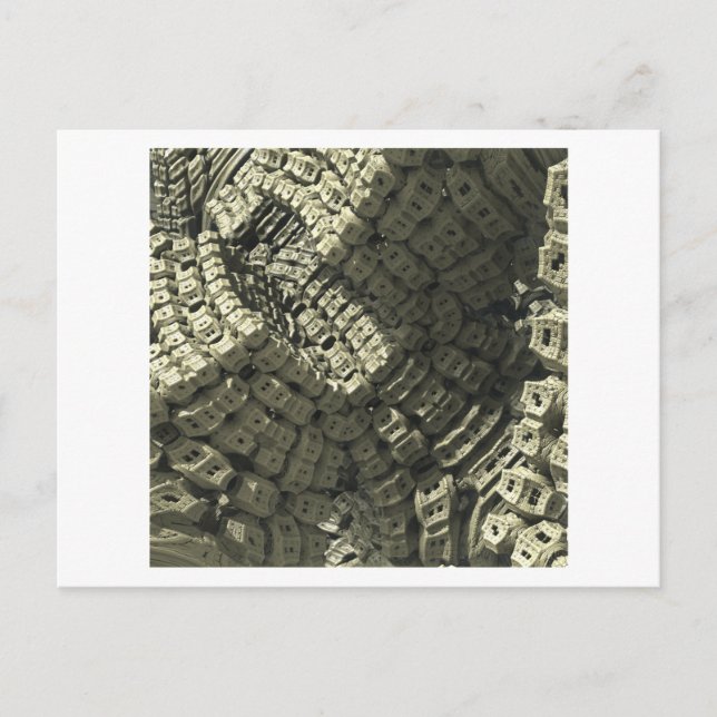 Cartão postal de imagem Fractal 3D (Frente)