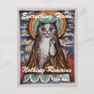 Cartão postal de Impermanência Dharma Cat