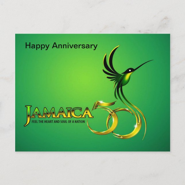 Cartão postal de independência da Jamaica (Frente)