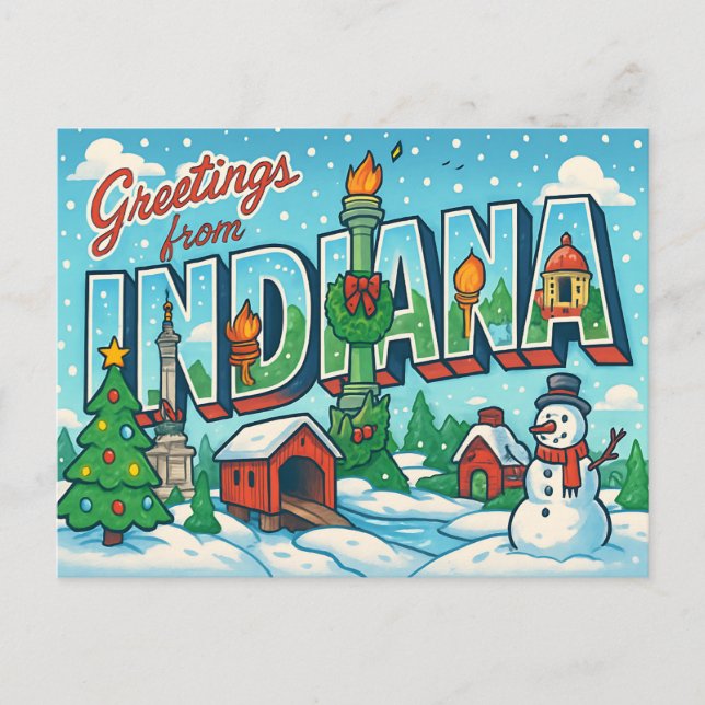 Cartão postal de INDIANA (Frente)
