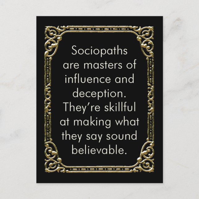 Cartão postal de influência sociopática, miniarte (Frente)