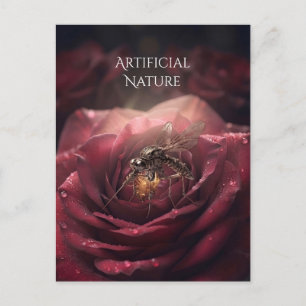 Cartão Postal de Inseto Rose Steampunk Vintage A