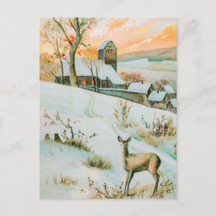 Cartão postal de inverno antigo