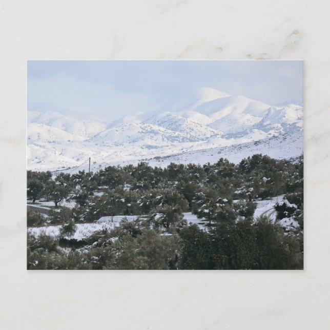 Cartão postal de inverno em Creta (Frente)