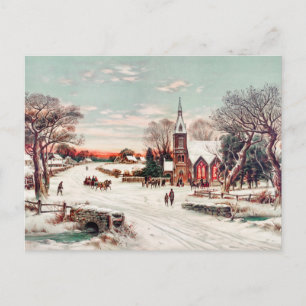 Cartão postal de inverno vintage