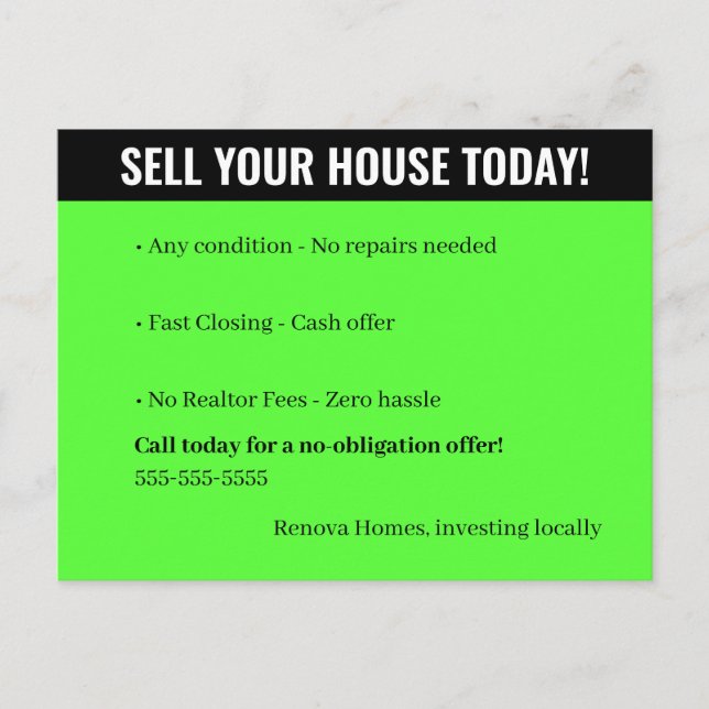 Cartão Postal de Investidor (Frente)