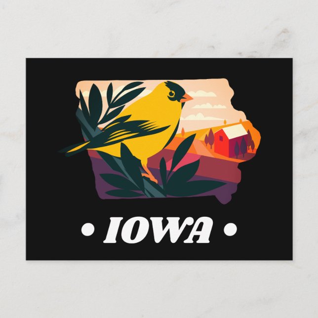 Cartão postal de Iowa (Frente)
