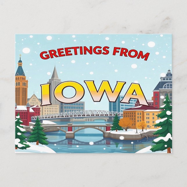 Cartão Postal de IOWA (Frente)