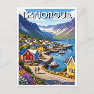 Cartão postal de Ísafjörður Noruega