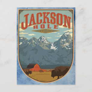 Cartão postal de Jackson Hole Wyoming