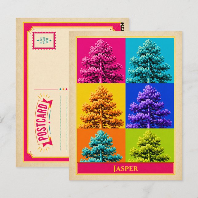 Cartão postal de Jasper Arkansas Pine Tree Vintage (Frente/Verso)