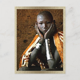 Cartão postal de jovem menino africano • Arte do p