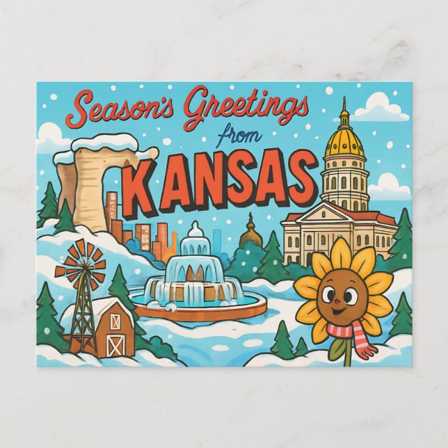 Cartão postal de KANSAS (Frente)