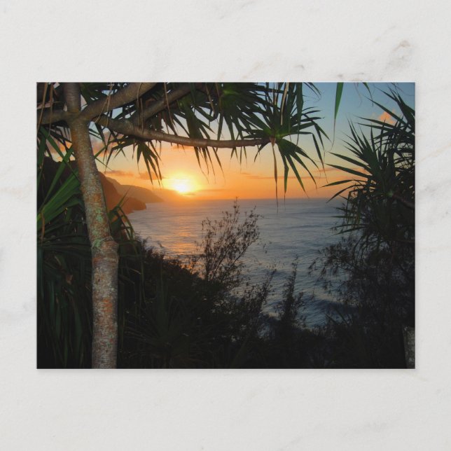 Cartão postal de Kauai Hawaii Sunset (Frente)