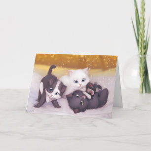 Cartão postal de Kittens Xmas