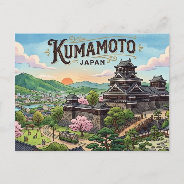 Cartão postal de Kumamoto (Frente)