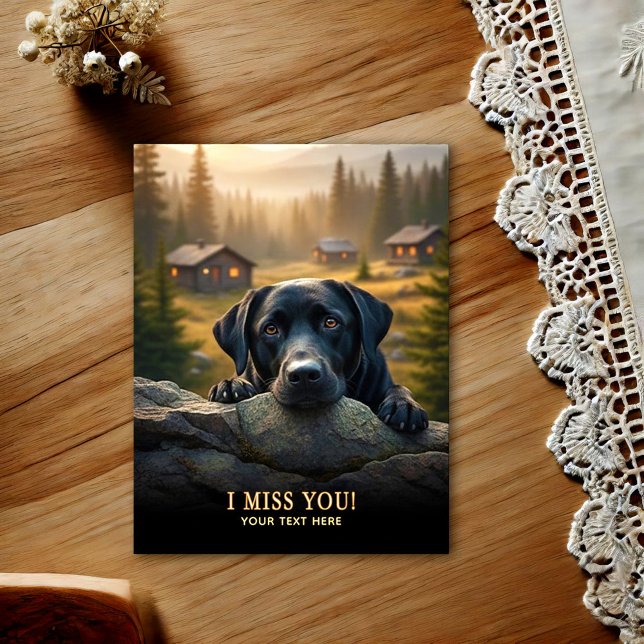 Cartão Postal de Labrador Retriever Eu Sinto Sua F (Criador carregado)
