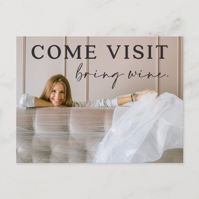 Cartão postal de lançamento móvel engraçado com fo (Frente)