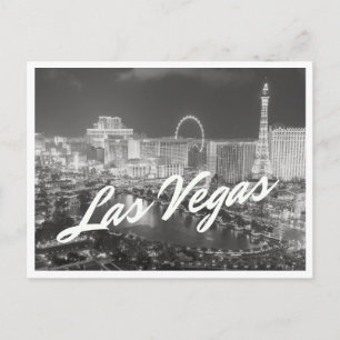 Cartão postal de Las Vegas, preto e branco