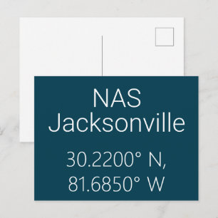 Cartão postal de latitude e longitude da NAS Jacks