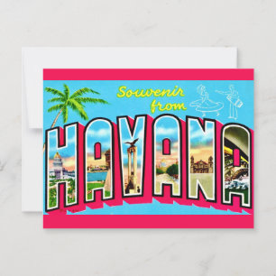 Cartão postal de lembrança de Havana Cuba
