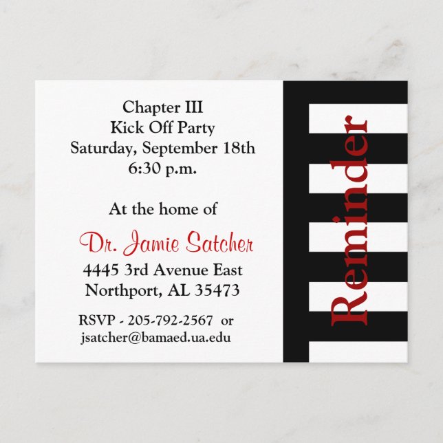 Cartão postal de lembrete3 (Frente)