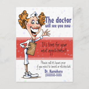 Cartão postal de lembrete de consulta médica