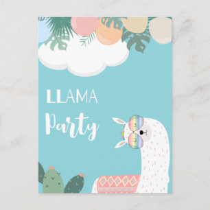 Cartão postal de lhama fofo