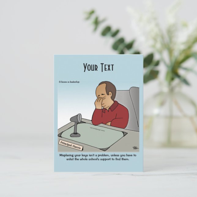 Cartão Postal de Lição de Liderança (Em pé/Frente)