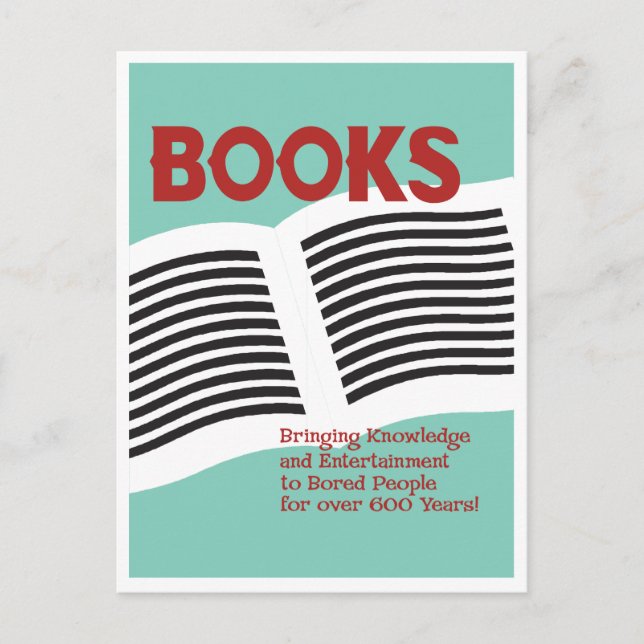 Cartão Postal de Livros Divertidos (Frente)