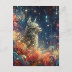 Cartão Postal de Llama Cósmico