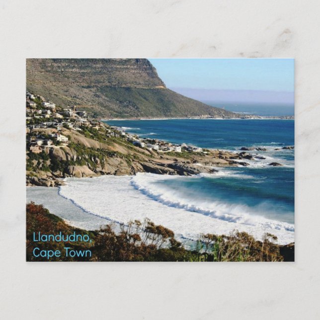 Cartão postal de Llandudno, Cidade do Cabo, África (Frente)