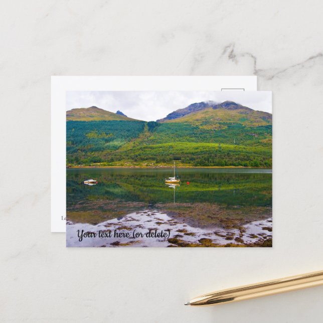 Cartão postal de Loch Long, Arrochar (Frente/Verso In Situ)