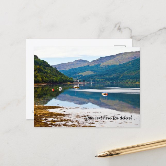 Cartão postal de Loch Long, Arrochar, Escócia (Frente/Verso In Situ)