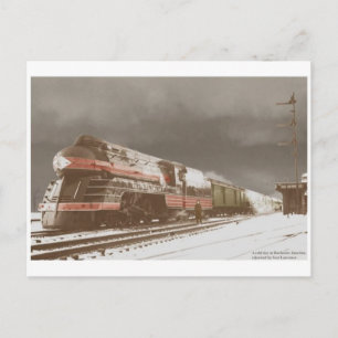 Cartão postal de Locomotiva Vintage Streamline St