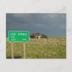 Cartão postal de Lost Springs Wyoming