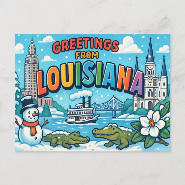 Cartão postal de LOUISIANA (Frente)